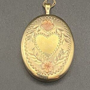 PPC Princess Pride Creations Locket Vermeil Sterling 14k GF Rose Gold 18" Chain